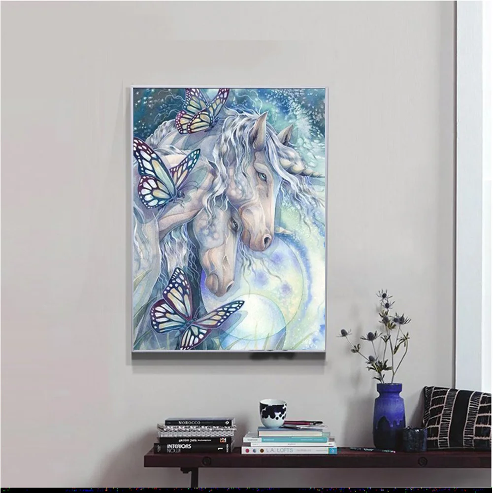 Цветной Единорог алмазные картины вышивка крестиком мозаичная живопись полная