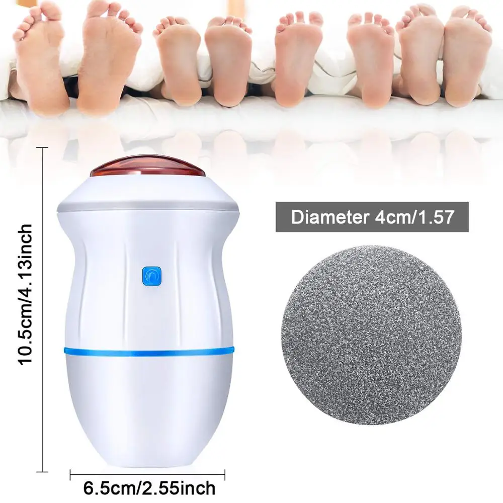 

Portable Electric Vacuum Adsorption Foot Grinder Electronic Foot File Pedicure Tools Callus Remover Feet Care Sander with 12 Pcs