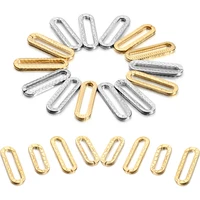 20pcslot gold color stainless steel oval charms embossing earrings connectors for diy jewelry making findings accessories