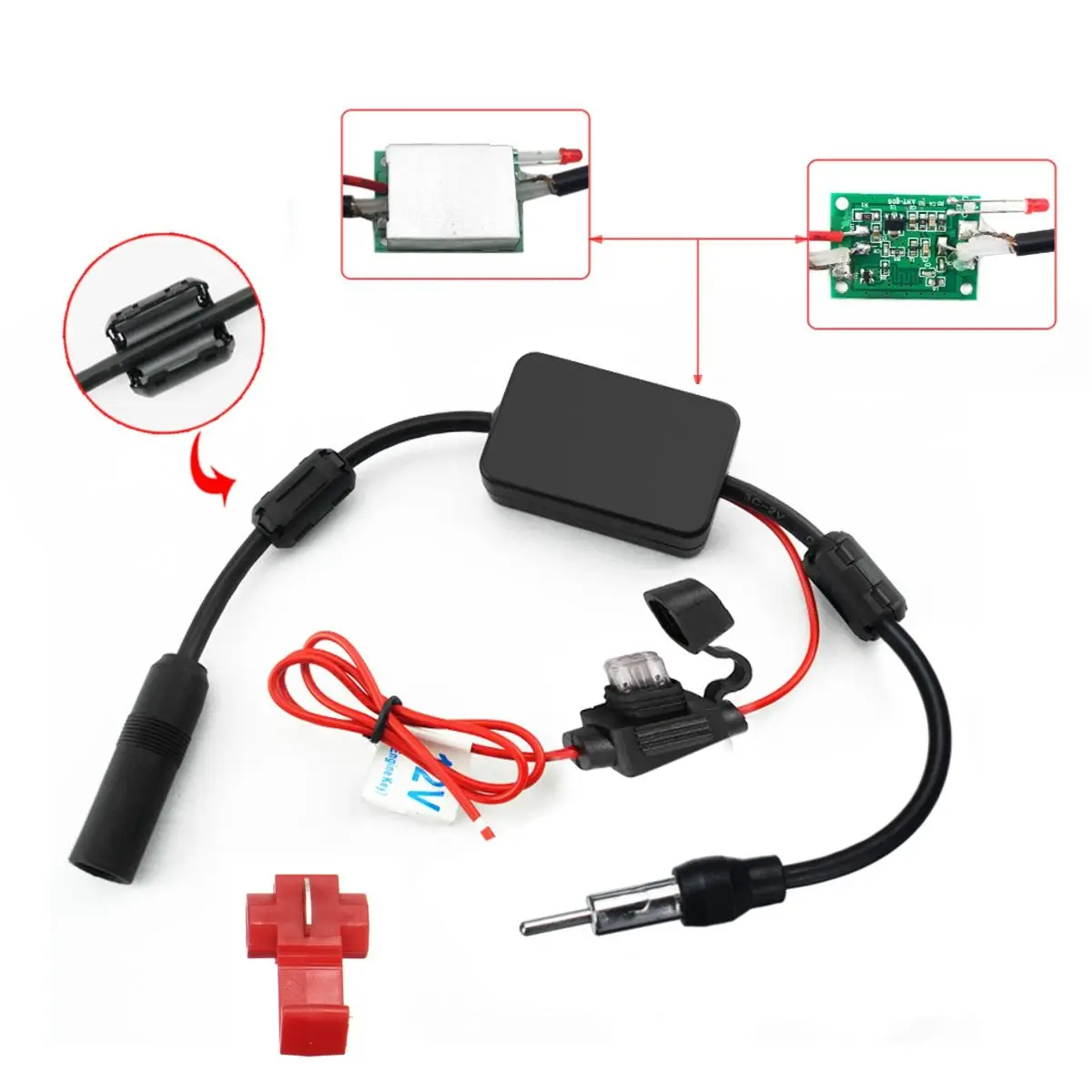 Горячая новинка ANT-208 универсальный авто радио FM антенна усилитель сигнала с