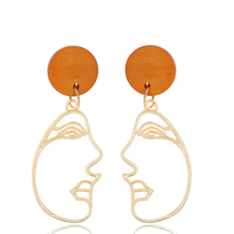 Женские абстрактные серьги-клипсы в стиле панк металлические серьги ручной