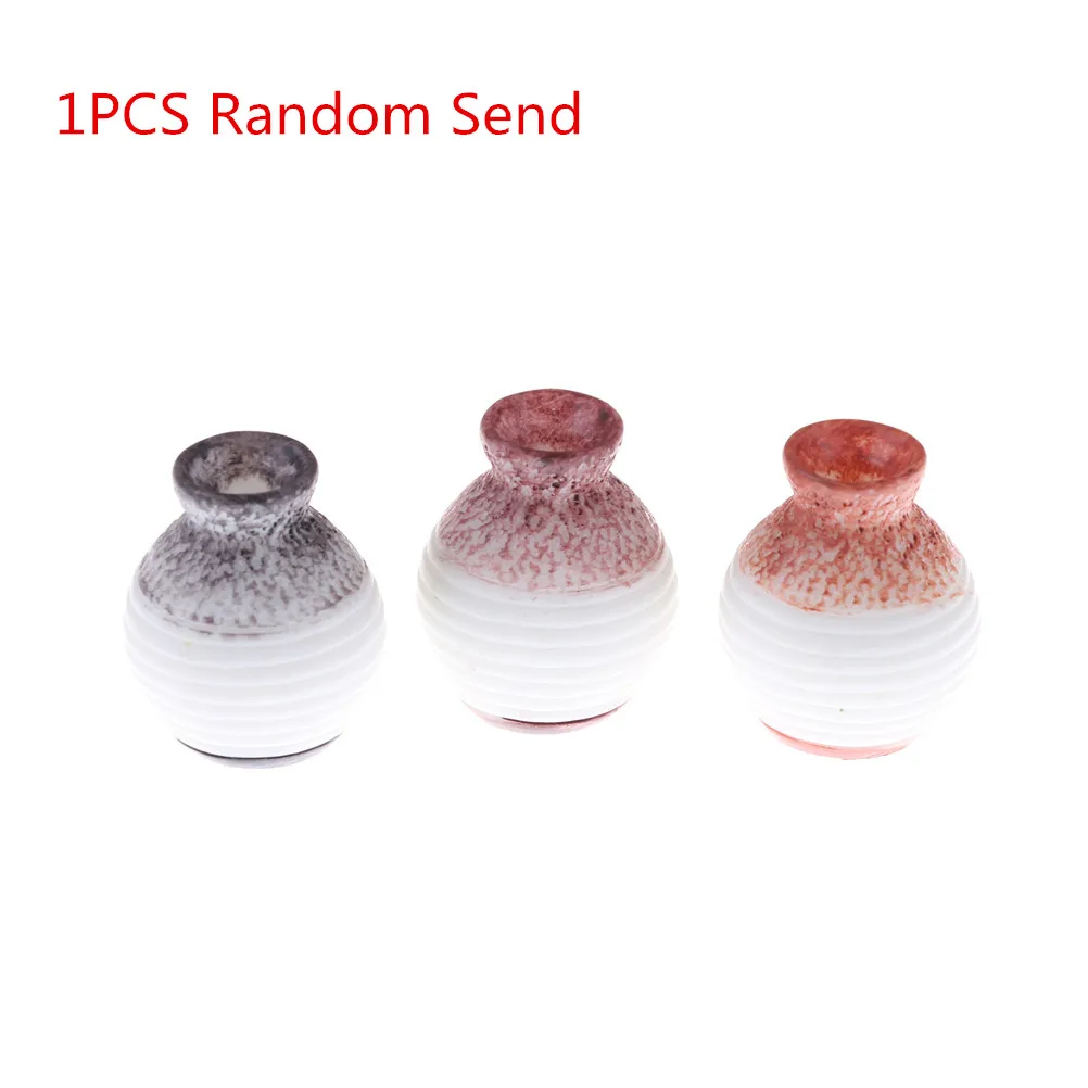 1PCS Random Send 1/2/3/5/7/9 шт./компл. кукольный домик мини Керамика фарфоровое украшение для вазы миниатюры для кукольного домика 1:12 аксессуары декоративные Миниатюрные - Цвет: 1PCS Random Send