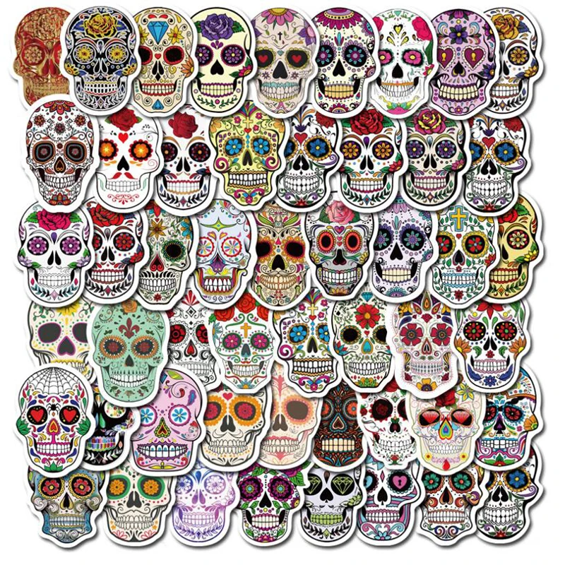 LL 093 #50/за штуку Бесплатная доставка ПВХ с жутким черепом серии Стикеры ноутбук