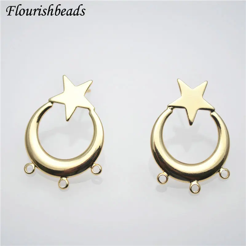 Антикоррозийный золотистого цвета Луна в форме звезд с несколькими петельками