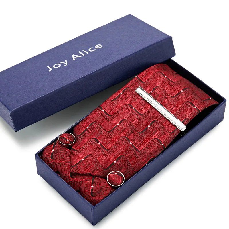 

Подарочная упаковка, мужской галстук из 100% шелка, новый галстук, запонки и булавки, набор для свадьбы, деловой вечеринки, бесплатная доставк...