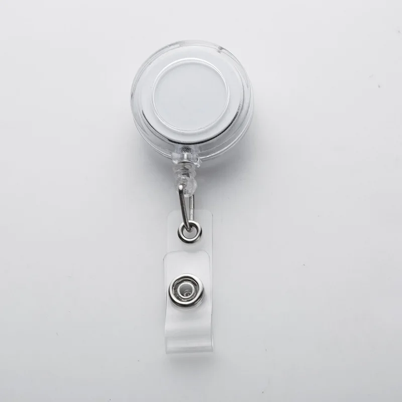 

Plastic Easy Pull Retractable Badge Reels for Company Factory Staff Workers Employee's Card Holder ID Name Badge Holder Lanyard