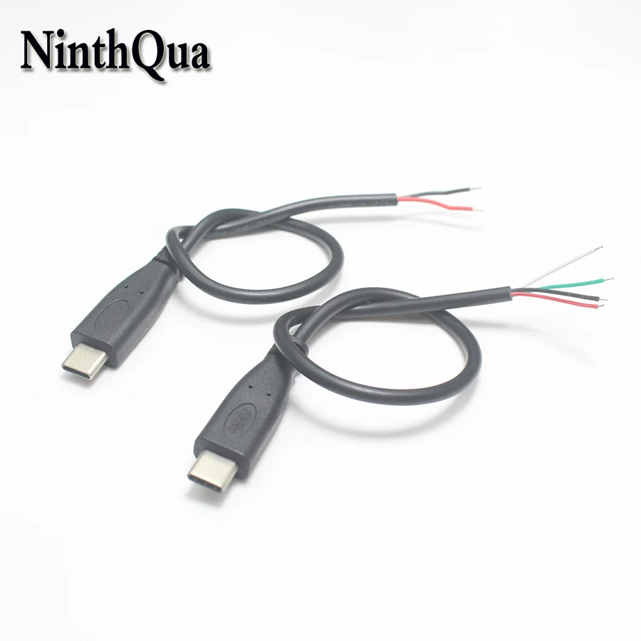 1 шт. DIY USB Type C сварочный Тип штекер 2A 2 0 разъем с 2P / 4P кабелем для od3.5 мм черный