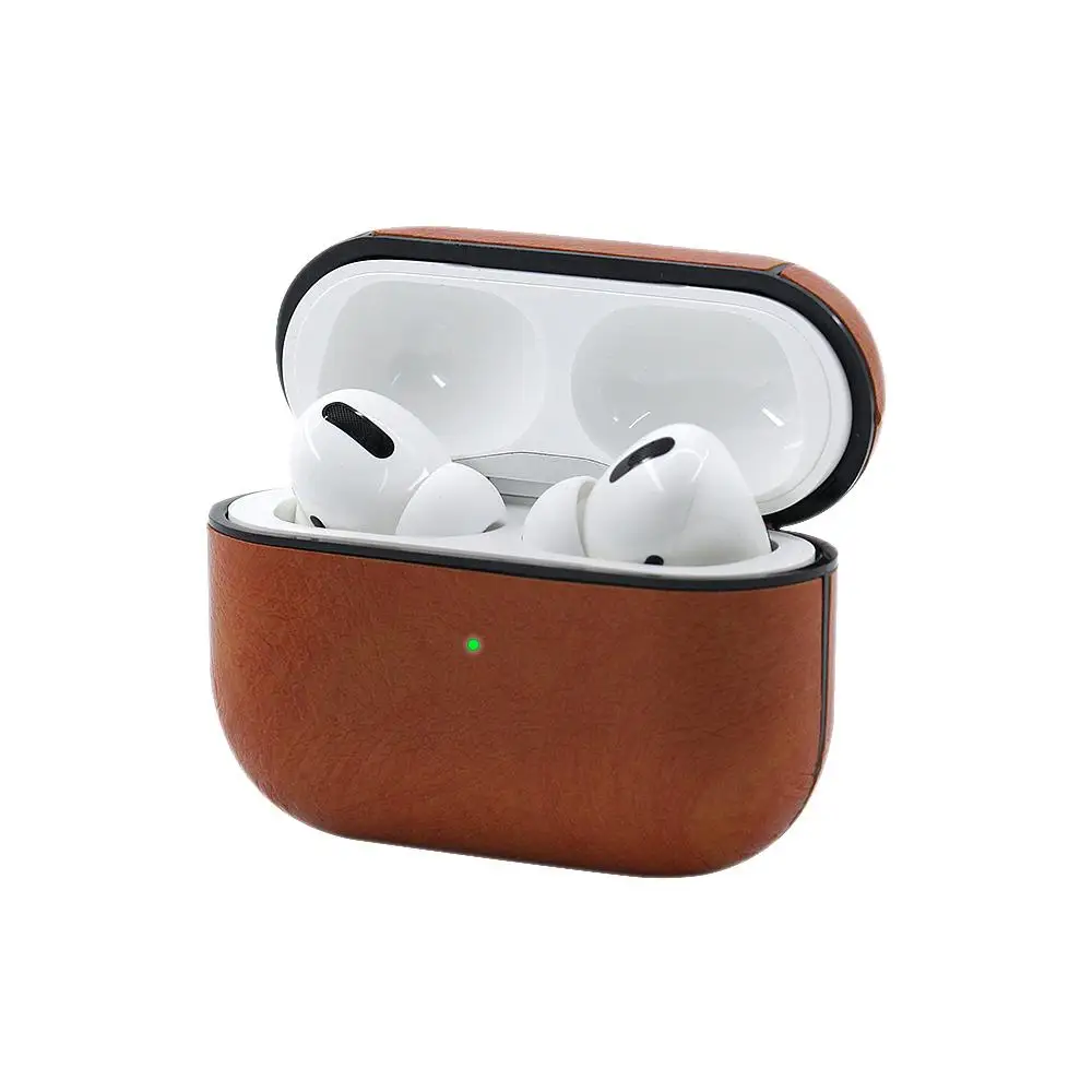 Кожаный чехол для наушников Apple AirPods Pro Bluetooth-совместимый защитный зарядное