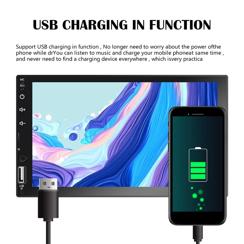 

7 Inch Universal Car Multimedia Player 2Din Car Stereo Radio Player Autoradio Mirrorlink Auto Audio Bluetooth MP5 Audio Stereo