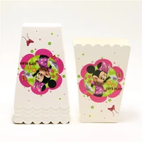12243648 pcs disney minnie mouse popcorn boxes birthday party wedding baby shower party decorations kids candy box supplies