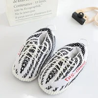 2020 sneaker slippers cotton home slippers women warm indoor slippers men striped bread shoes cut fat shoes one size 35 43