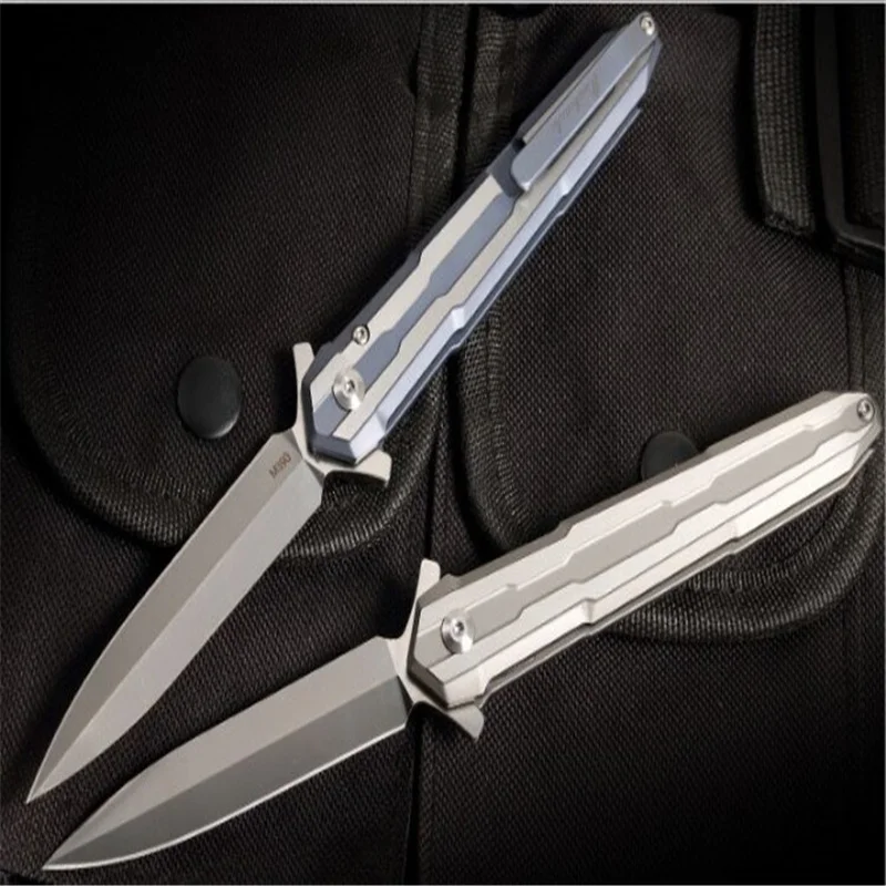 Новый стиль-No Double Holy Sword быстро открывающийся складной нож M390 острые лезвия ручка
