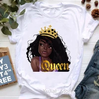 women queen black girl print fashion t shirt africa beautiful harajuku short sleeved female summer casual ladies tops tee shirt