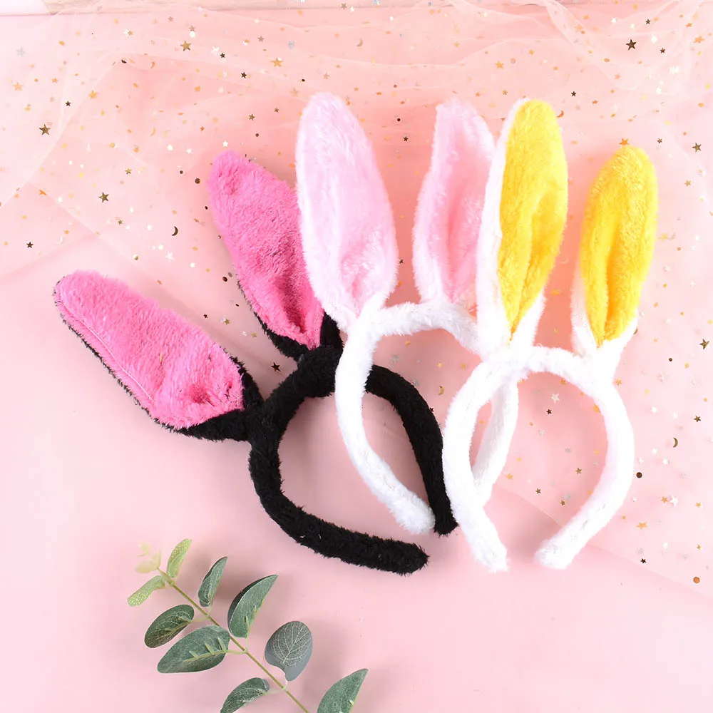 Симпатичные мягкие прикосновения и кроличьими ушками пальто повязка на голову