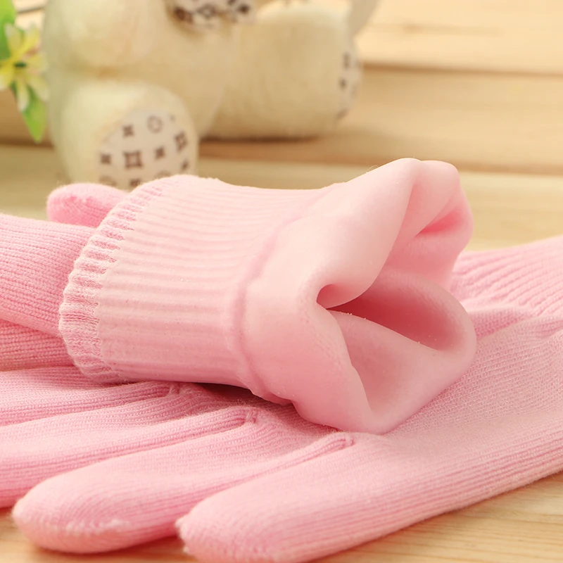 

1Pair Reusable SPA Gel Gloves And Sock Moisturizing Whitening Exfoliating Velvet Smooth Beauty Hand Care Silicone Hand Food Mask