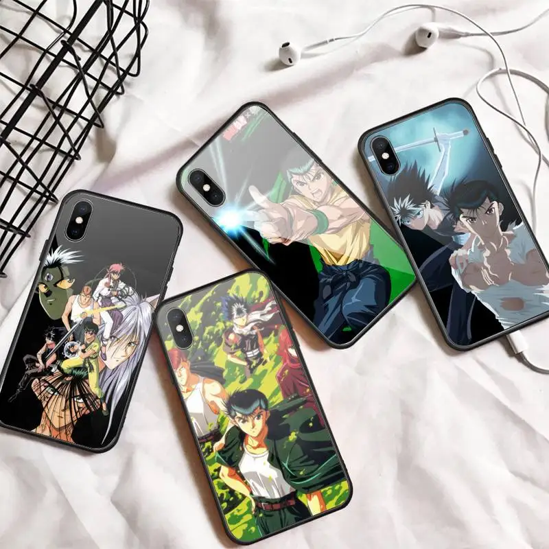 

Yu Yu Yuyu Hakusho anime Phone Case Tempered glass For iphone 5C 6 6S 7 8 plus X XS XR 11 PRO MAX