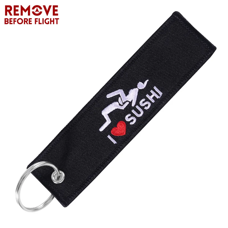 С надписью I LOVE суши брелок для автомобильных ключей ключ мотоцикла с кольцом