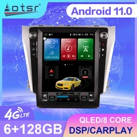 128g android 11 tesla style for toyota camry 7 xv 50 55 2013 2017 car radio multimedia player navigation gps headunit no 2din