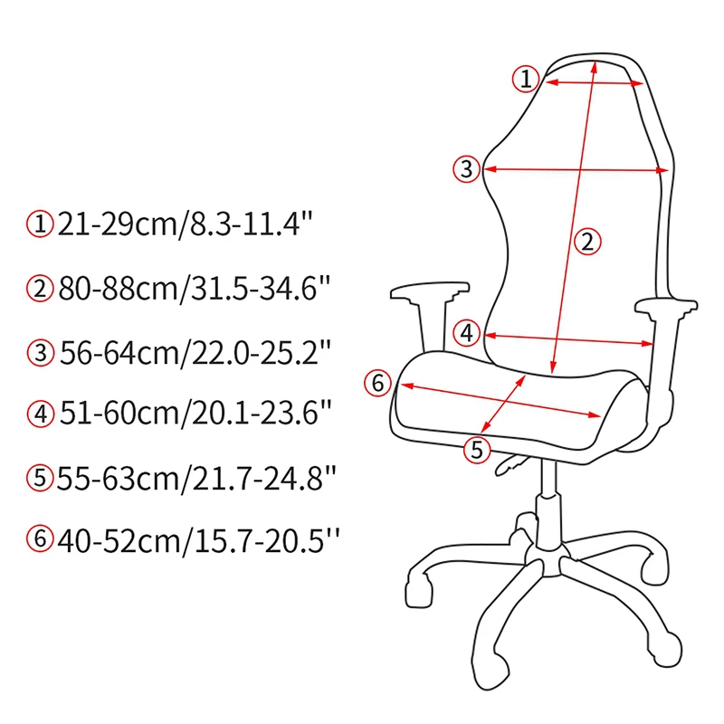 

Gaming Chair Cover Stretch Office Chair Covers Split Armchair Seat Case Printed Computer Slipcovers Washable Seat Protector