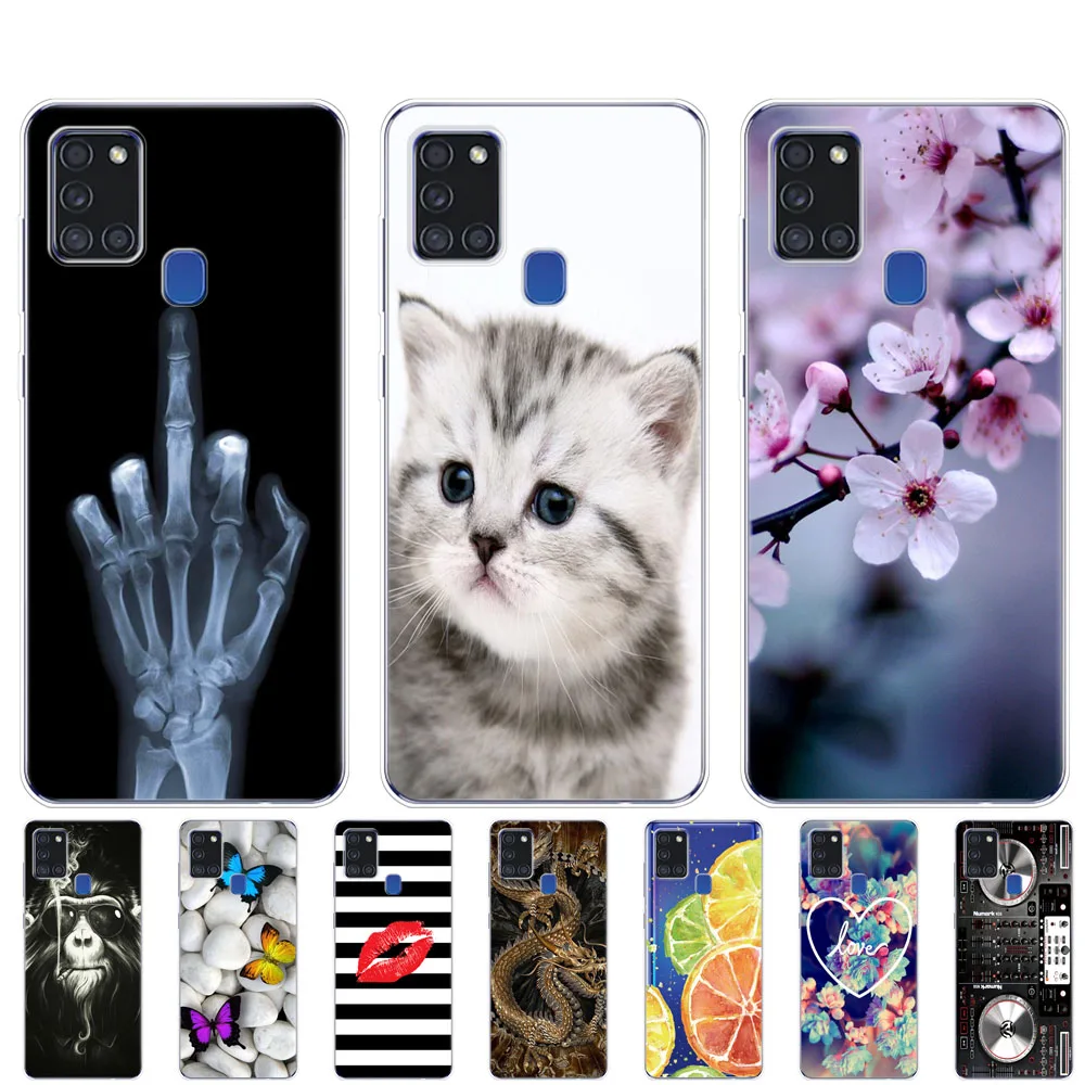 Для Samsung A21S чехол 6 5 &quotМягкий Силиконовый ТПУ для Galaxy A21s SM A217FZBNSER a217 защитный