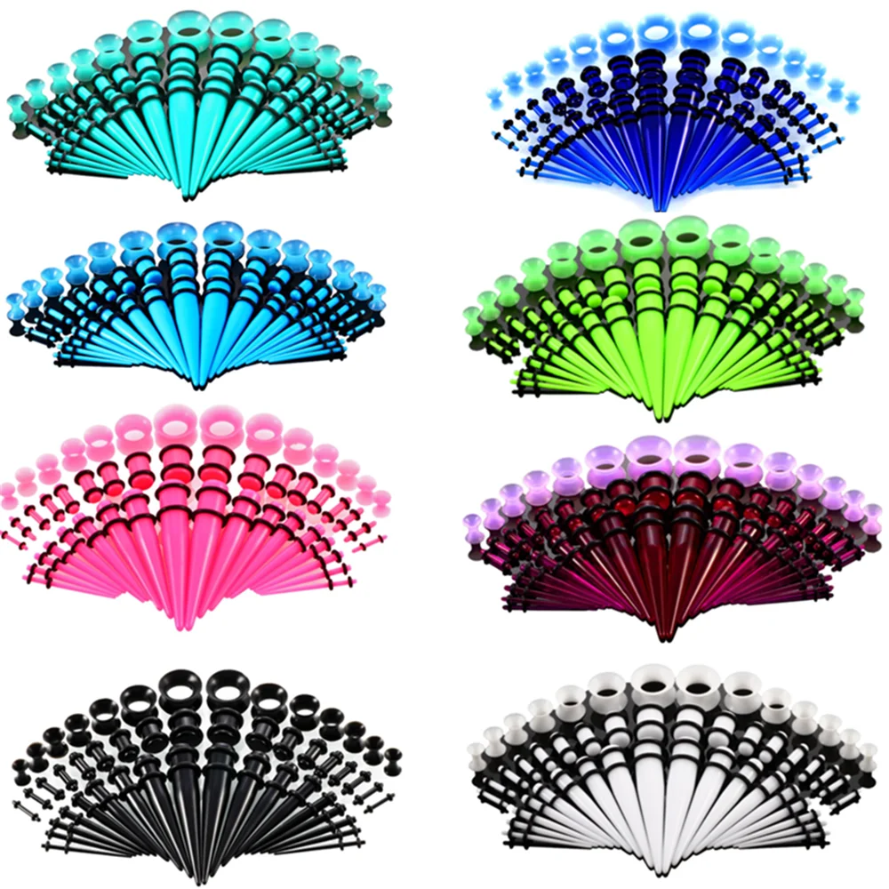 50 шт./компл. коническая затычка для ушей растягивающаяся пирсинга тела ювелирные