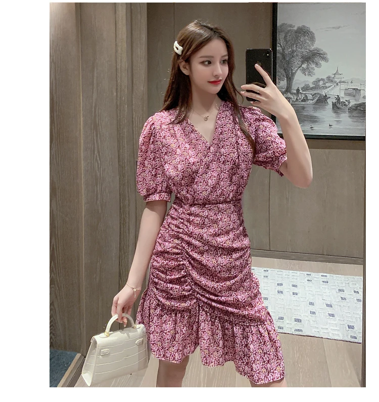 SINGRAIN 2020 дамское шифоновое платье летнее с треугольным вырезом и