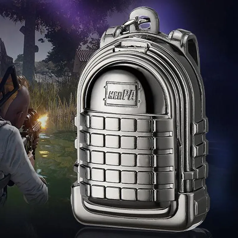 New USB charging Cigarette lighter Windproof flameless Electronic lighters Keychain Chicken game backpack lighter
