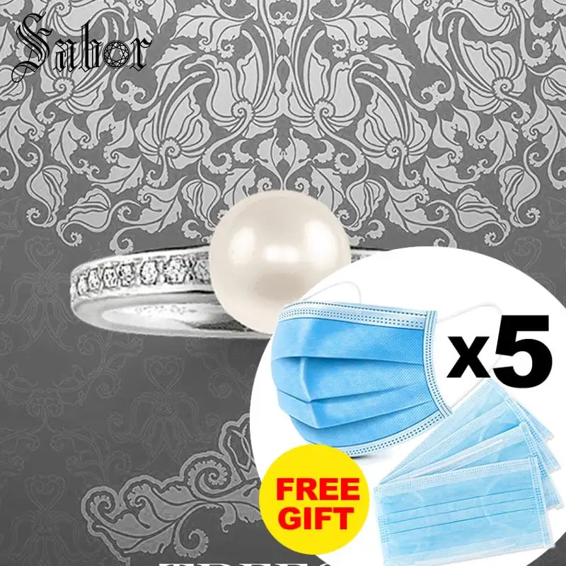 Белые жемчужные свадебные кольца вечности 925 серебряный цвет жемчуг Циркон