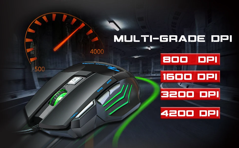 ZUOYA, игровая мышь 5500 dpi, 7 кнопок, светодиодный, оптическая, проводная, USB мышь, мыши, игровая мышь, бесшумная/звуковая мышь для ПК, компьютера, Pro Gamer