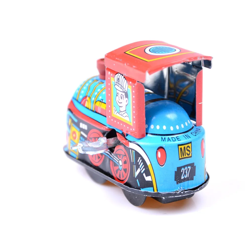 1 шт. ветер до Дети Винтаж Ретро паровоз воспоминание олова игрушка весна