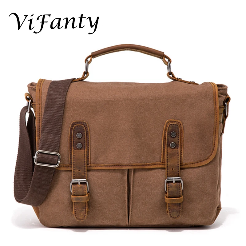 Винтажная холщовая сумка-мессенджер Сумка через плечо для ноутбука сумка-слинг