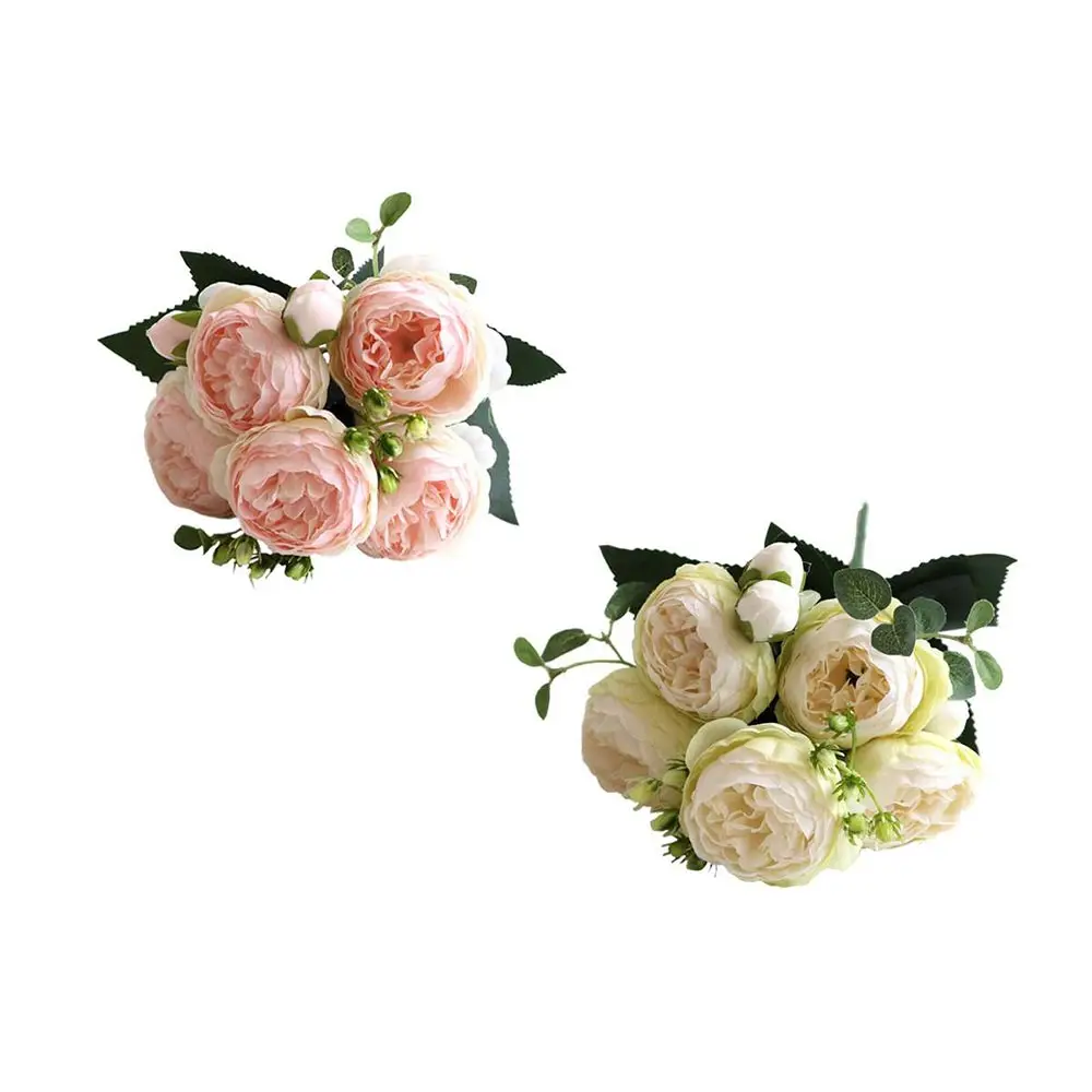 

2pcs Artificial Rose Flowers Silk Rose Flower for Home Party Decoration Fake Flowers Wedding Bouquet Christmas Flowers