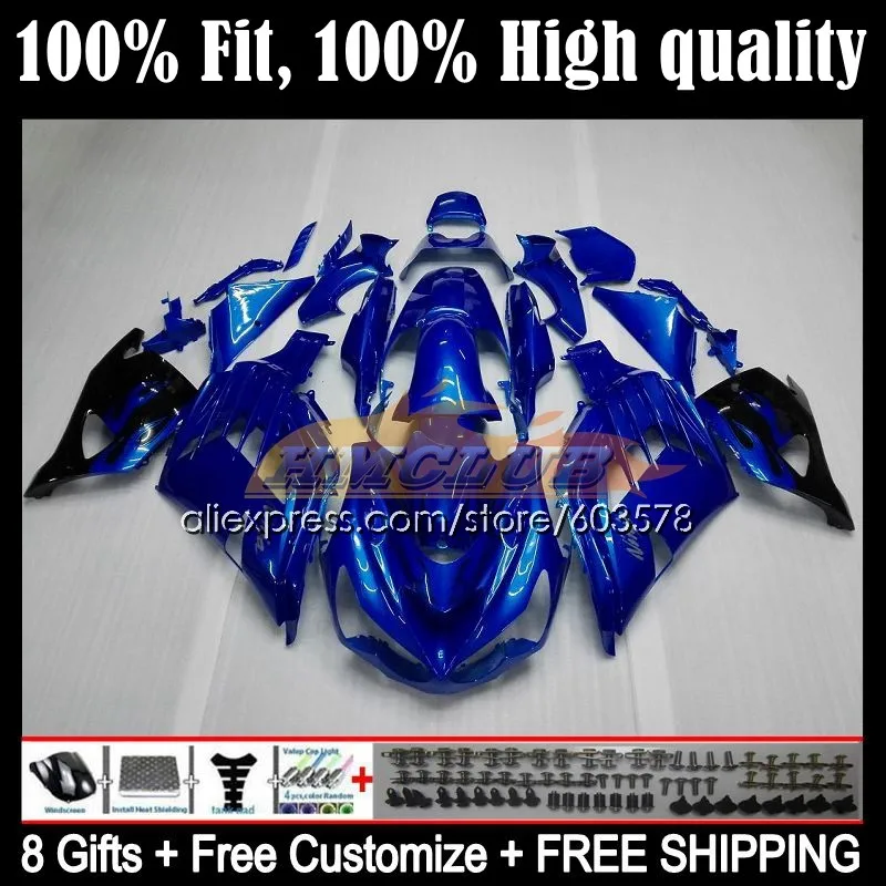 

OEM For KAWASAKI NINJA ZZR1400 ZX14R 06 07 08 09 10 11 79CL.15 ZX 14R ZX-14R 2006 2007 2008 2009 2010 2011 Fairing Gloss blue