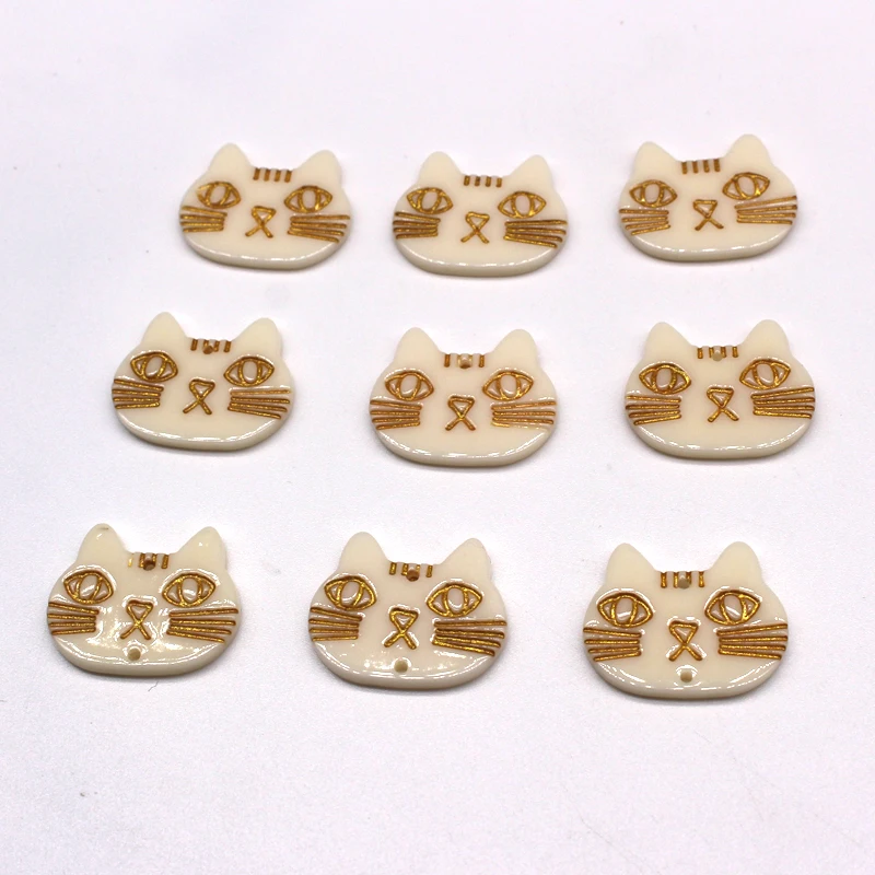 Подвески из серьги с кошкой смолы готические белые 5 шт. фурнитура для поделок