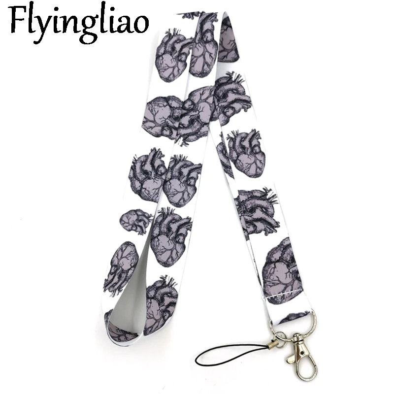 

Анатомическое Сердце полоса шеи ремень ремешки удостоверение личности держатель карты брелок мобильный телефон ремень Георгиевская лента...