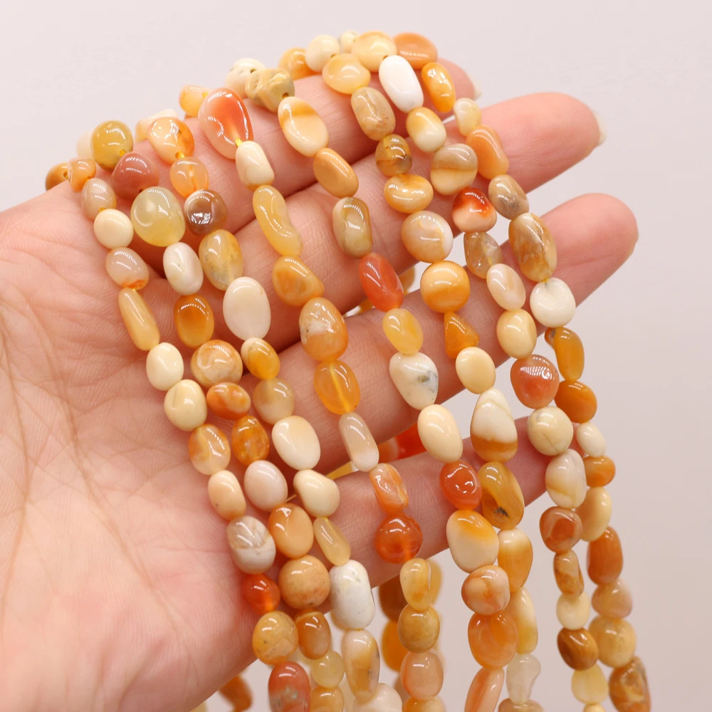 

Ожерелье, браслет и бисер из чистого натурального камня, размер 6-8 мм