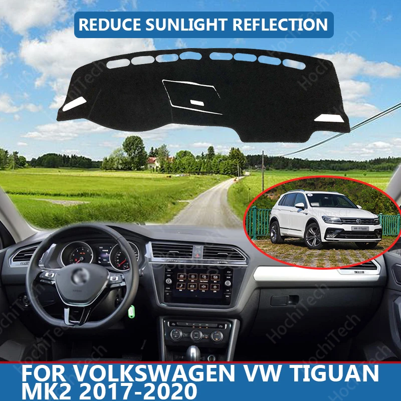 

Right Hand Drive High Polyester Fiber Anti-UV Car Dashboard Cover Mat for Volkswagen VW Tiguan MK2 2017-2020 Cover