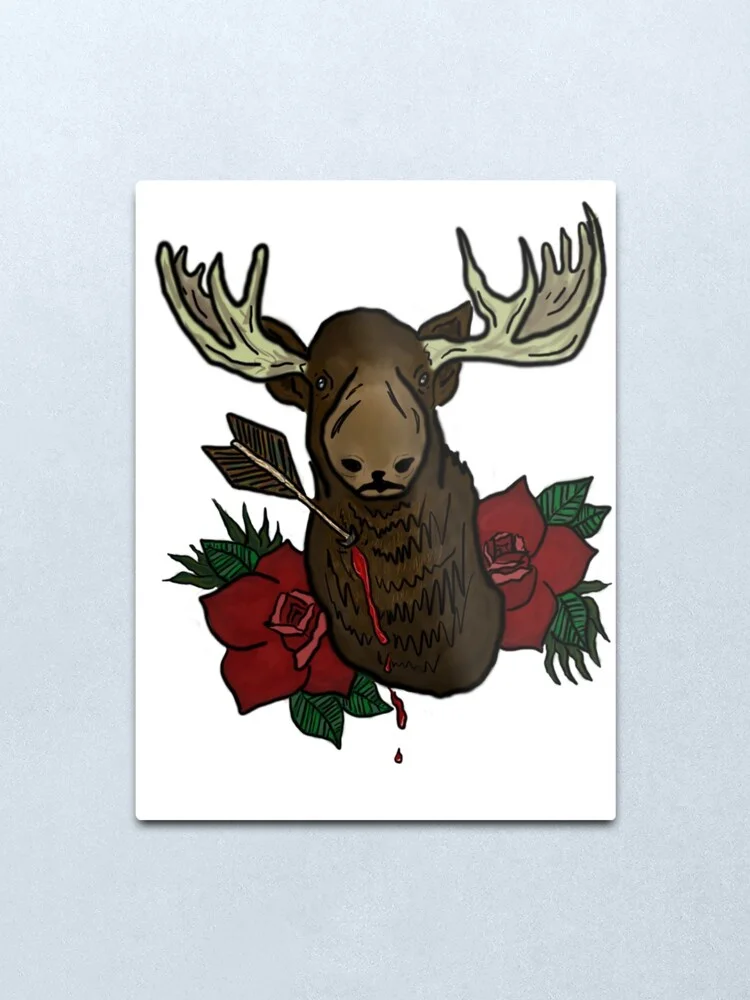 

Mooseblood Metal Print Tin Sign Vintage Metal Wall Sign Plaque Retro Garage Shed Car