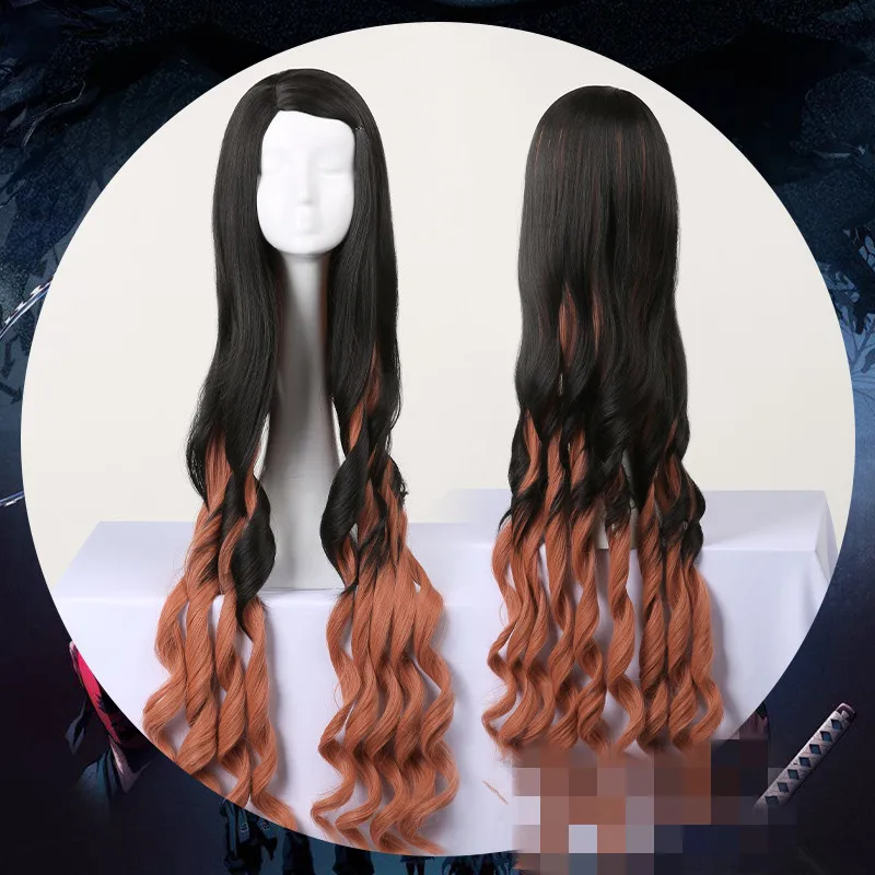 

Anime Cosplay Demon Slayer: Kimetsu no Yaiba Cos Kamado Nezuko Cosplay Costume Daily JK Uniforms Woman Coat+Skirt Sets