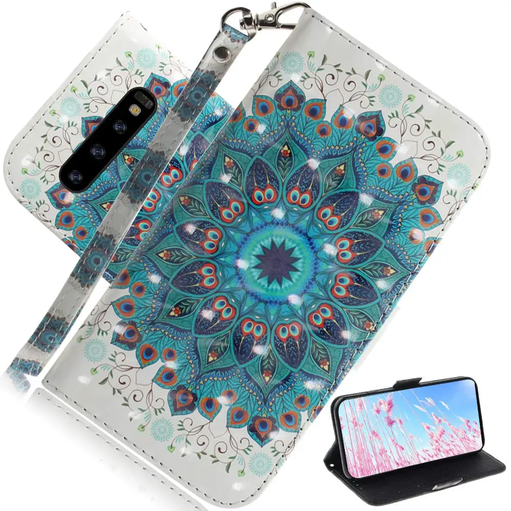 Peacock 3D(полиуретан) с откидной крышкой для samsung Galaxy A70 A50 A30 A20 A10 A40 A60 A80 A20E чехол с мультипликационным принтом из искусственной кожи чехол для samsung A50s A30S - Цвет: Peacock