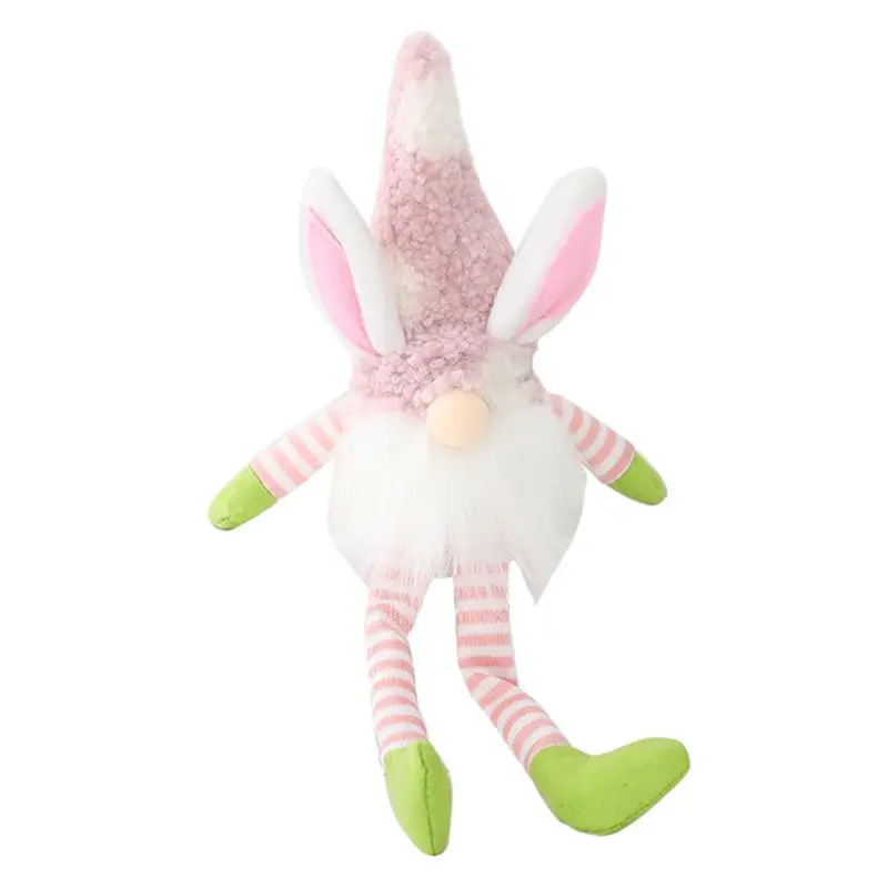 

LED Light Bunny Gnome Happy Easter Decoration Rabbit Collectible Figurine Tomte Nordic Swedish Elf Dwarf Holiday Gift Kids Toys
