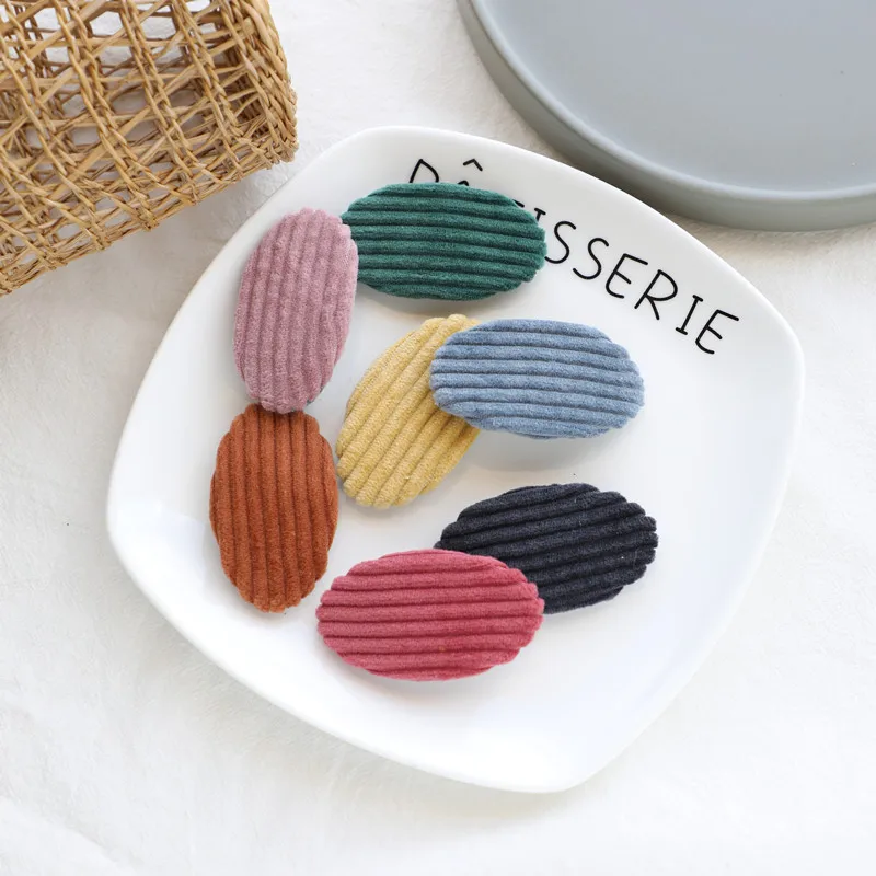 

New autumn corduroy BB clip children's hair accessories Korean accessories simple