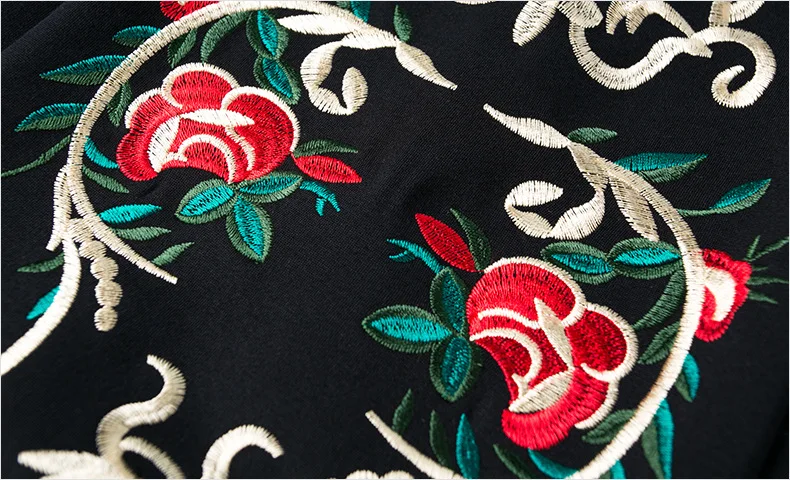

High waist Embroidery winter Dress Women 2021 new Autumn print long Fishtail dress Plus code Elegant Retro party dresses XXXL