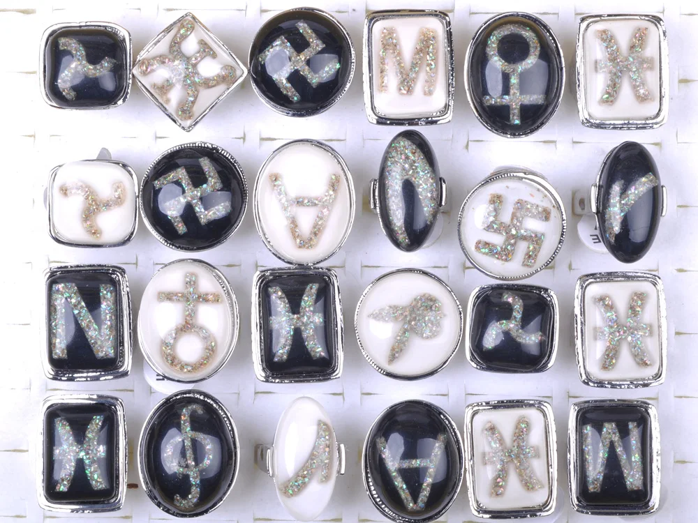 

20 шт., инкрустированное кольцо с надписью «Abalone»