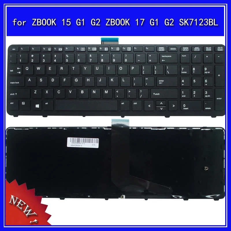 

Laptop Keyboard For HP ZBOOK 15 G1 G2 ZBOOK 17 G1 G2 SK7123BL Notebook Replace Keyboard