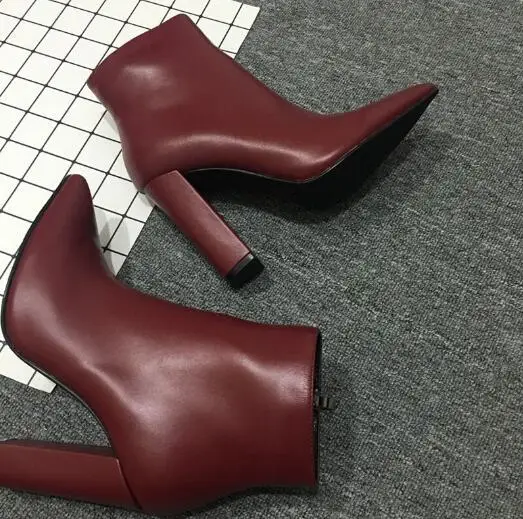 Новинка Женская обувь из натуральной кожи наивысшего качества Ботинки на