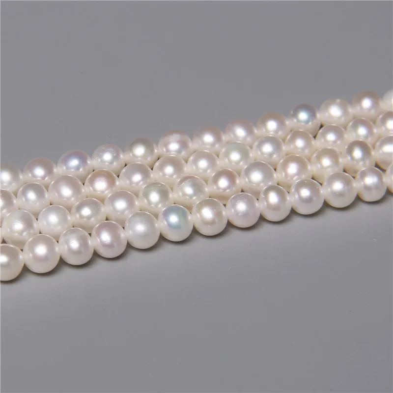 Elegant Fashion Real Round White Cultured Freshwater 5mm Pearls Beads Wholesale Natural Pearl Bead For Women Jewelry Making Hand