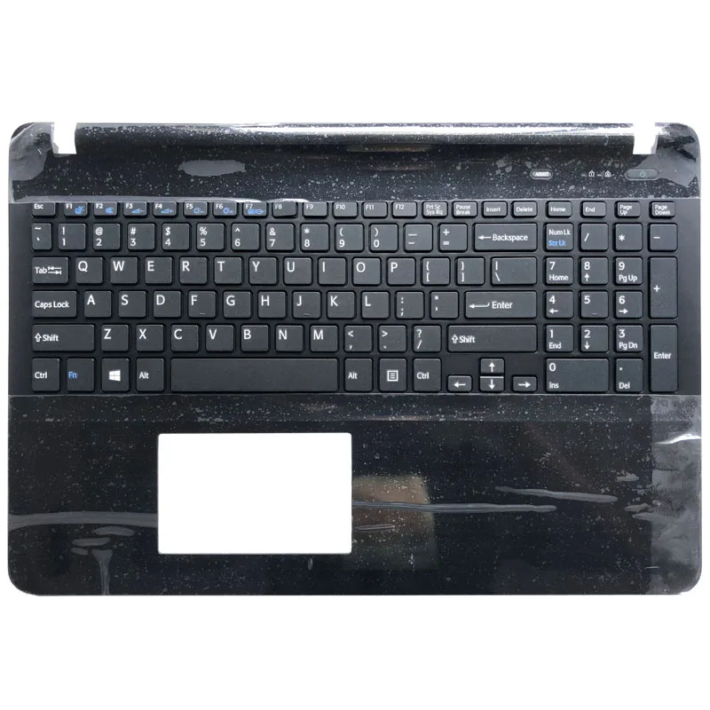Американская Клавиатура для ноутбука sony Vaio SVF1521AGXB SVF154 SVF153A1YM SVF153B1Y SVF1521T2EB черная/белая верхняя крышка - Цвет: Black