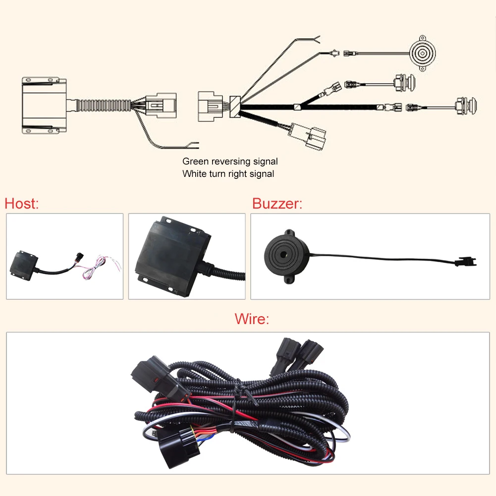 

Car Blind Spot Monitoring System 24V Ultrasonic Blindspot Warning Sensor Detection Kit Right Blind Spot Alarm Sensor Support CSV