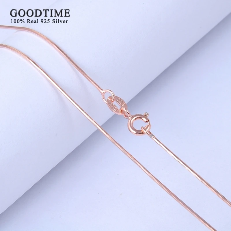 Женская цепочка из серебра 925 пробы со змеиным плетением | Украшения и аксессуары